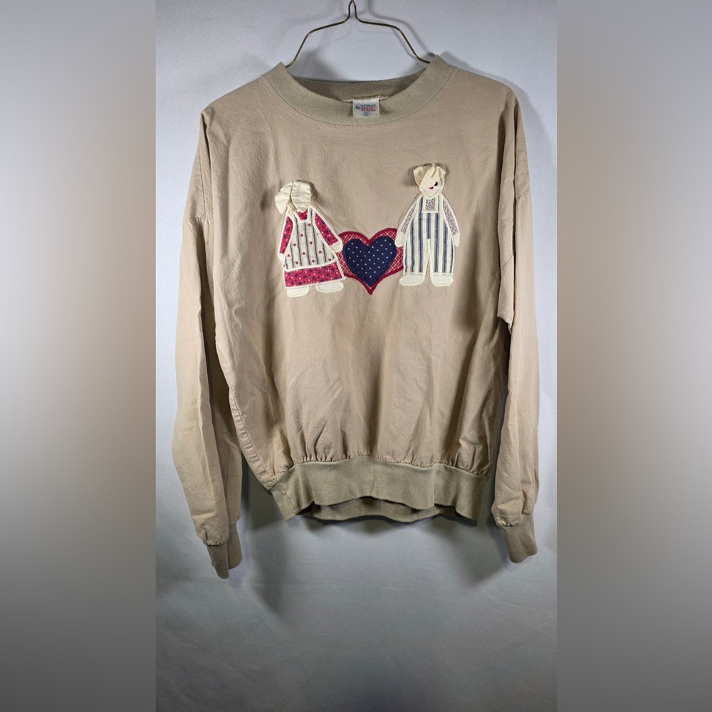 Quitman USA Vintage Women’s Patriotic Bunny Crewneck Sweater Size Small
